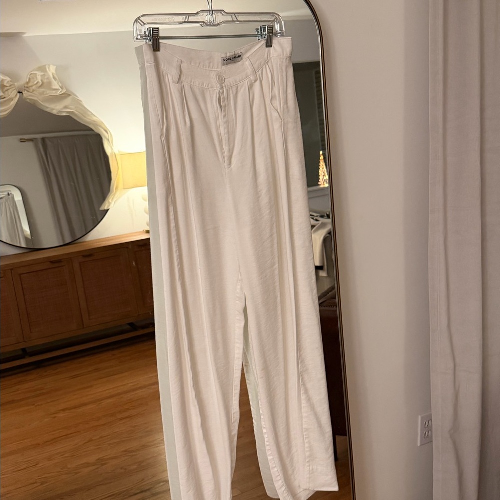 Nonchalant Fabi Wide-leg Trousers White Preowned